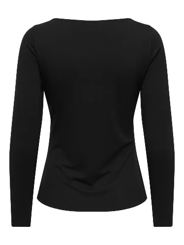 Resim Only Onlelena L/S Boatneck Metal Top Jrs Noos Kadın T-shirt 15380314