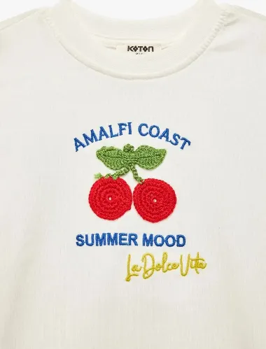 Resim Koton Kız Çocuk T-shirt 6SKG10589AK