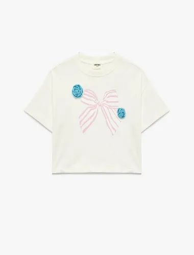 Resim Koton Kız Çocuk T-shirt 6SKG10541AK