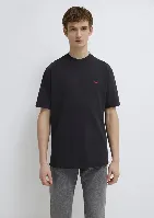 Resim Mavi Baskılı Erkek T-Shirt M0612216-900
