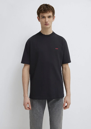 Resim Mavi Baskılı Erkek T-Shirt M0612216-900