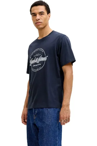 Resim Jack & Jones Jjedover Denım Tee Ss O-Neck Sn Erkek T-Shirt 12290417