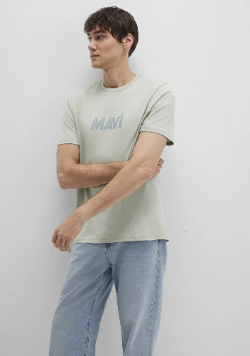 Resim Mavi Erkek T-shirt M0612896-83995