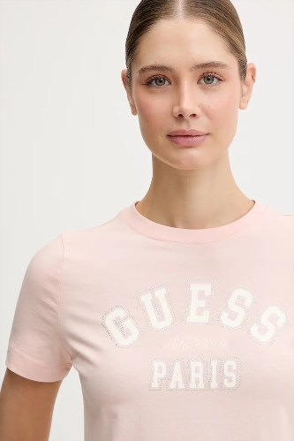Resim Guess Athleisure  Kadın  T-shirt V6RI15J1314-G66E Anıta Cn Ss T-Shırt