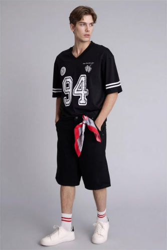 Resim Defacto Erkek Kot&Kanvas Şort G4192AX/NM40