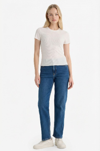 Resim Defacto Kadın T-shirt K7064AZ/WT32