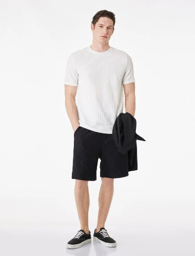 Resim Koton Erkek Kot&Kanvas Şort 6SAM40016MK