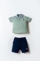 Resim U.S. Polo Assn Bebek Erkek Bebek Şort Takım Usb2885