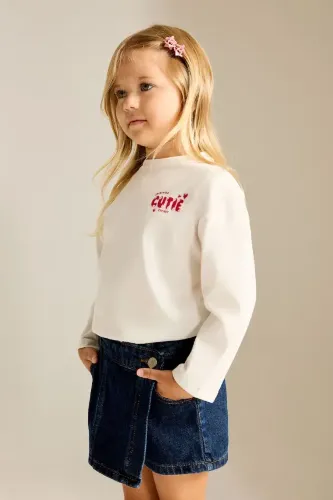 Resim Defacto Uzun Kol Kız Bebek T-shirt I0893A5/ER105