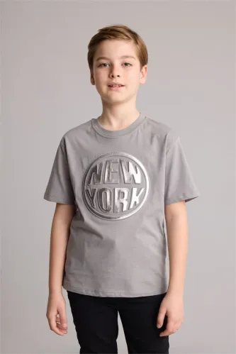 Resim Defacto Erkek Çocuk T-shirt H6366A8/GR67