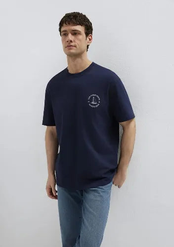 Resim Mavi Erkek T-shirt M0613282-82318