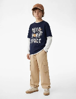 Resim Koton Erkek Çocuk T-shirt 6SKB10117TK