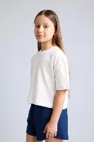 Resim Defacto Kız Çocuk T-shirt H7237A8/WT34