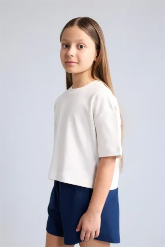 Resim Defacto Kız Çocuk T-shirt H7237A8/WT34