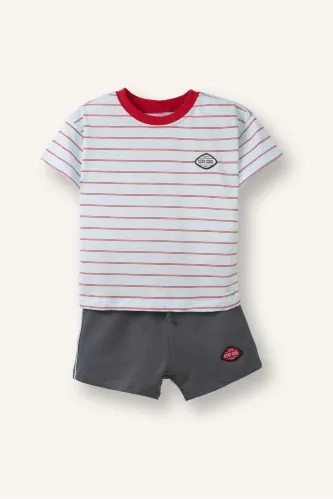 Resim Defacto Erkek Bebek Şort Takım H4119A5/BE793
