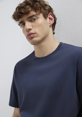 Resim Mavi Erkek T-shirt M0613102-85315