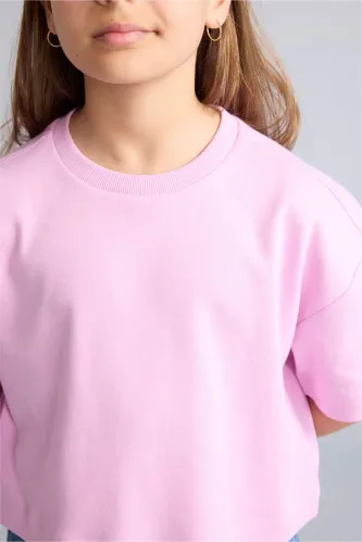 Resim Defacto Kız Çocuk T-shirt H7237A8/PN650