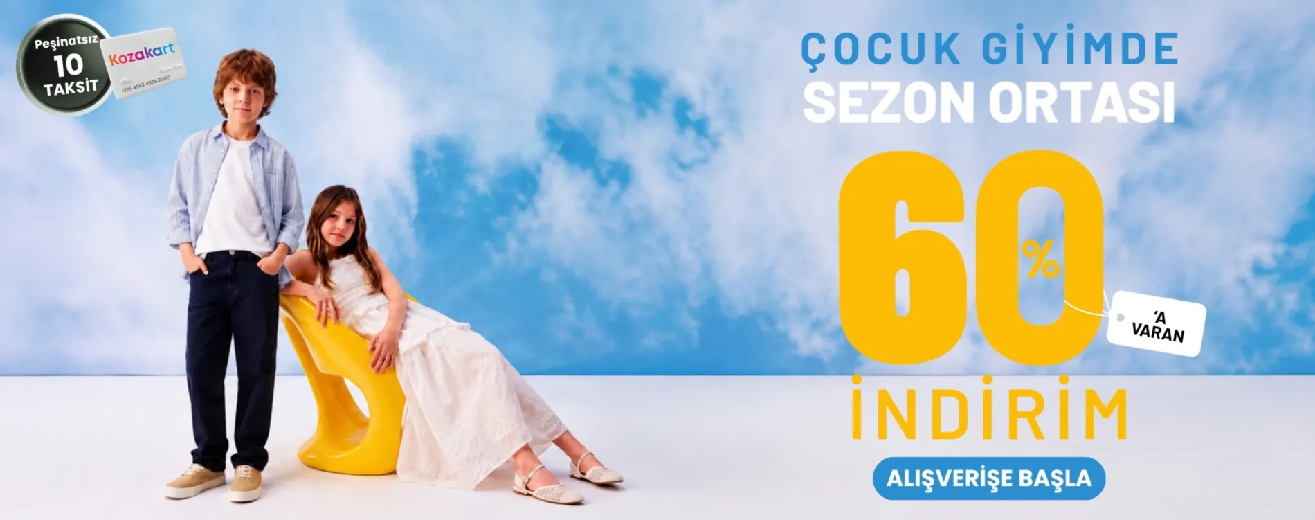 Çocuk Giyimde %60 İndirim Web
