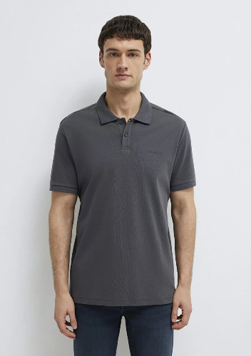 Resim Mavi Polo Yaka Erkek T-shirt M0613136-89100