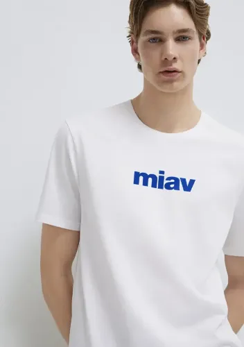 Resim Mavi Erkek T-Shirt M067153-620