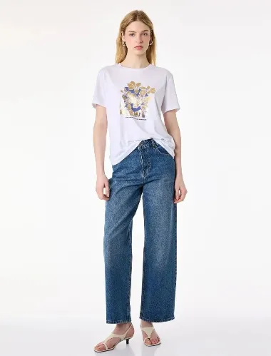 Resim Koton Kadın T-shirt 6SAK50079EK