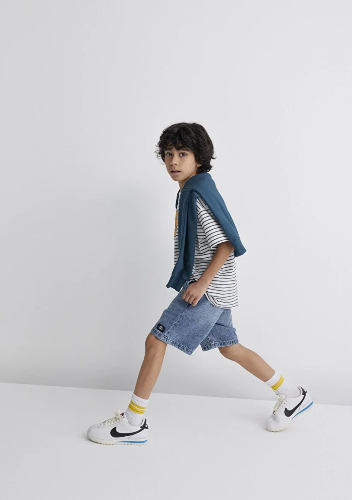 Resim Mavi Erkek Çocuk Kot&Kanvas Şort M6411056-89443