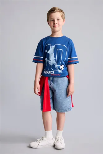 Resim Defacto Erkek Çocuk T-shirt H9748A8/BE766