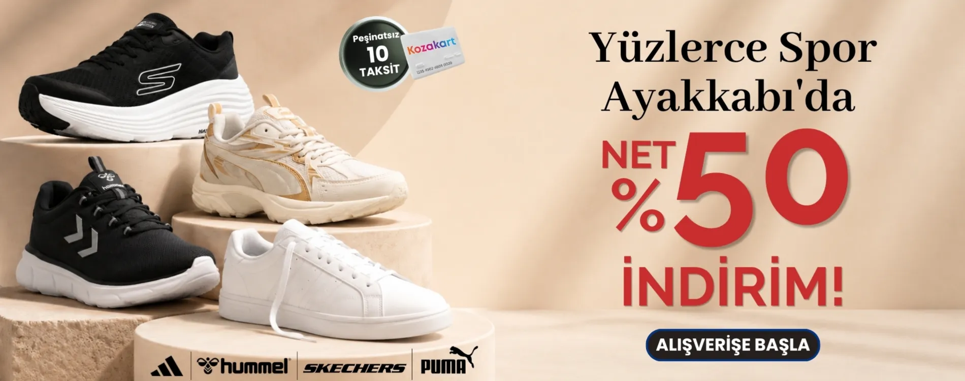 Yüzlerce Spor Ayakakbıda %50 İndirim Web