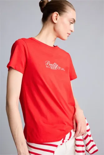 Resim Defacto Kadın T-Shirt H9679Ax/Rd256