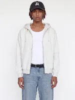 Resim Jack & Jones Jorsalamanco Structure Sweat Zıp Hood Erkek Sweat 12303071