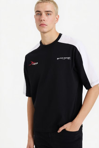 Resim Defacto Erkek T-shirt F8670AX/BK81