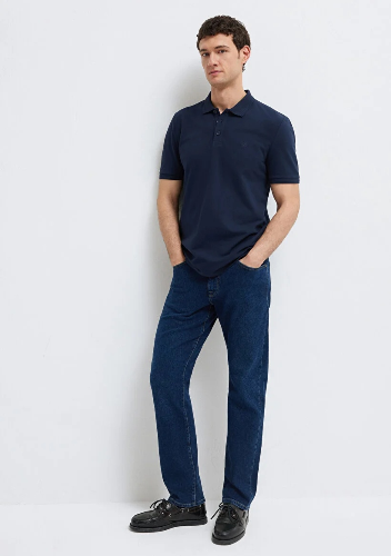 Resim Mavi Polo Yaka Erkek T-shirt M064946-70490