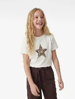 Resim Koton Kız Çocuk T-shirt 6SKG10610AK