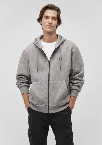 Resim Mavi Fermuarlı Erkek Sweatshirt M066979-34686