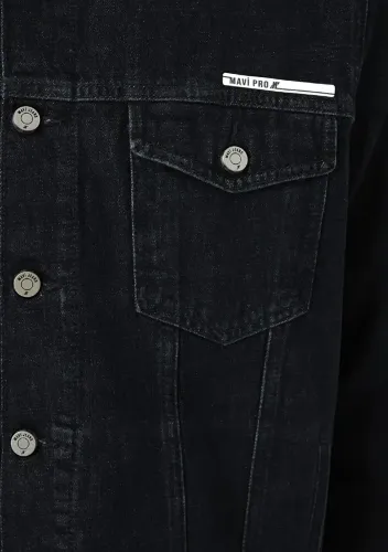 Resim Mavi Erkek Jean Ceket M0110273-A4087