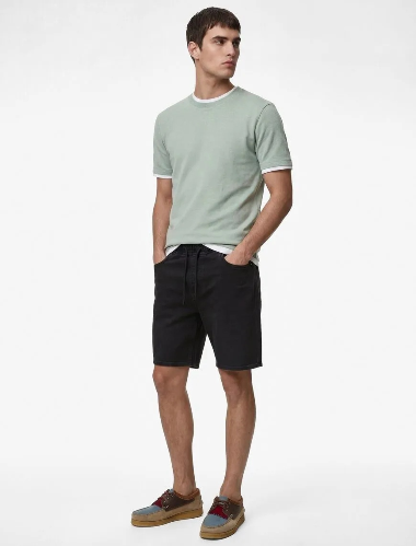 Resim Koton Erkek Kot&Kanvas Şort 6SAM40039ND