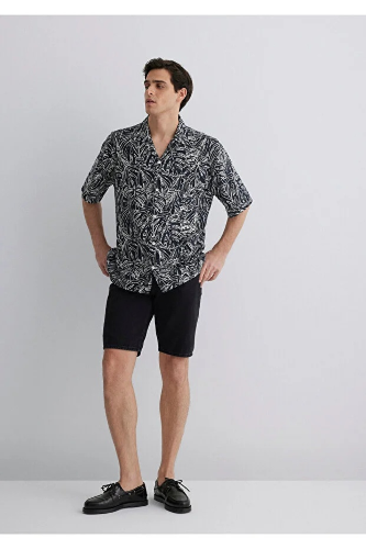 Resim Mavi Erkek Kot&Kanvas Şort M0412607-89928