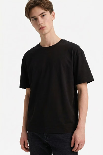 Resim Defacto Erkek T-shirt F9561AX/BK81