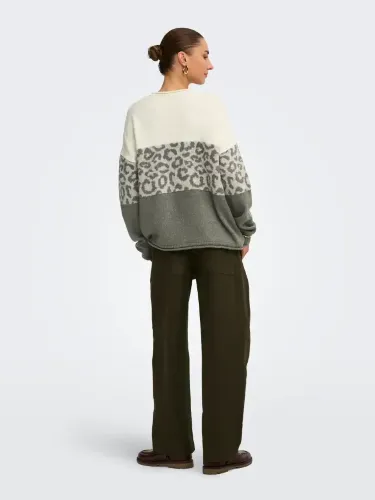 Resim Only Onljade Anımal Ls O-Neck Knt Noos Kadın Kazak 15294969
