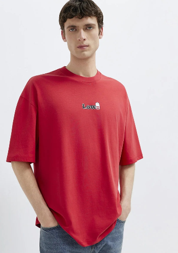 Resim Mavi Erkek T-shirt M0613376-70428