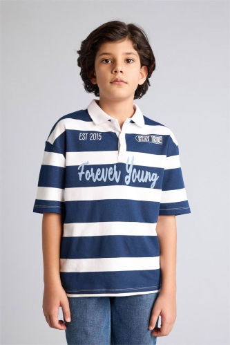 Resim Defacto Erkek Çocuk T-shirt H0915A8/NV256