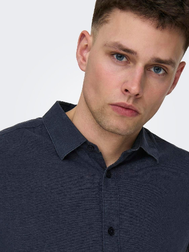 Resim Only & Sons Onscaiden Life Ls Solid Linen Shirt Noos Erkek Gömlek 22012321