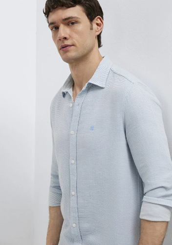 Resim Mavi Erkek Uzun Kol Gömlek M0211899-86659