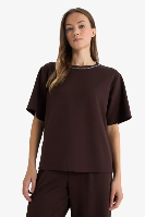 Resim Defacto Kadın T-shirt E9894AX/BN539