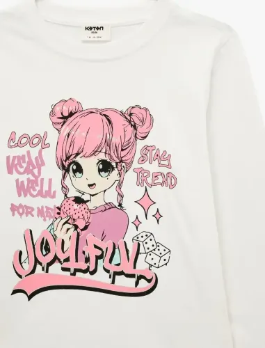 Resim Koton Kız Çocuk T-shirt 7WKG10077AK