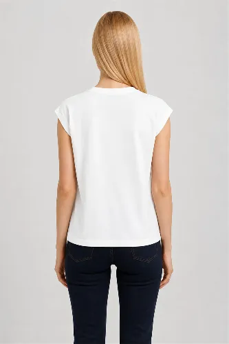 Resim Perspectıve-Kelebek Tekstil Kadın T-shirt