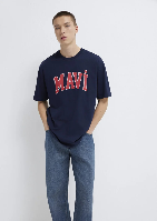 Resim Mavi Logo Tişört Koyu Lacivert Erkek T-Shirt M0611711-84371