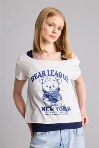 Resim Defacto Kadın  T-shirt H8921AX/WT32