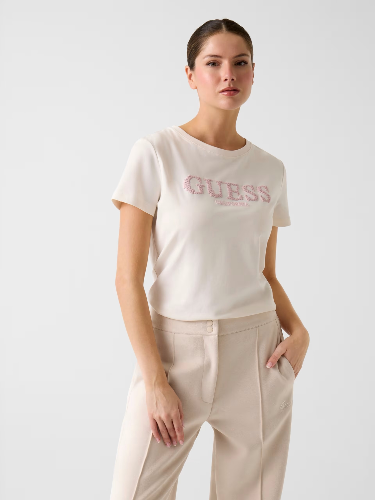 Resim Guess Athleisure  Kadın  T-shirt V6RI11J1314-G012 Gıudıtta Cn Ss T-Shırt