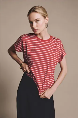 Resim Defacto Kadın T-shirt G3284AX/RD256